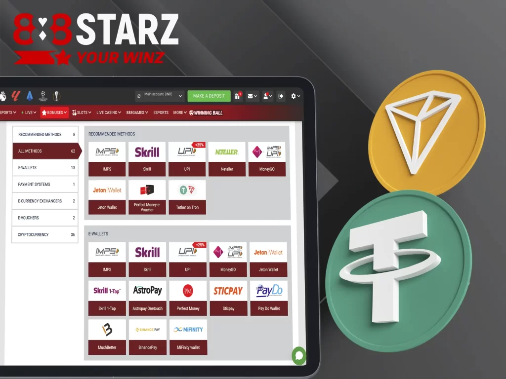 888starz payments methods deposit methods